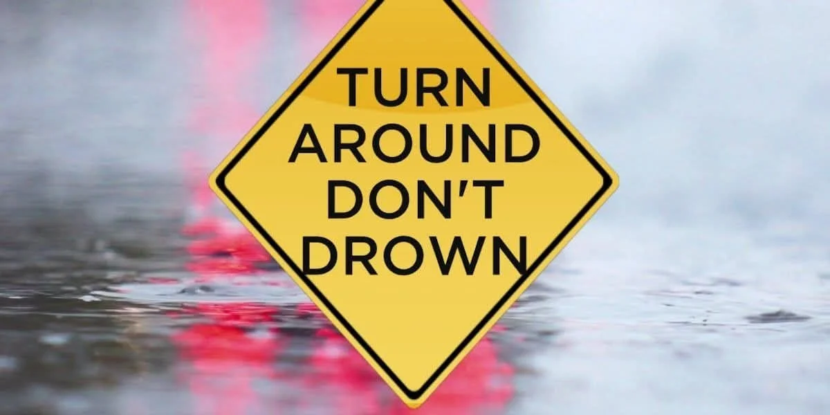 Officials warn residents to avoid flooded roads following heavy rain