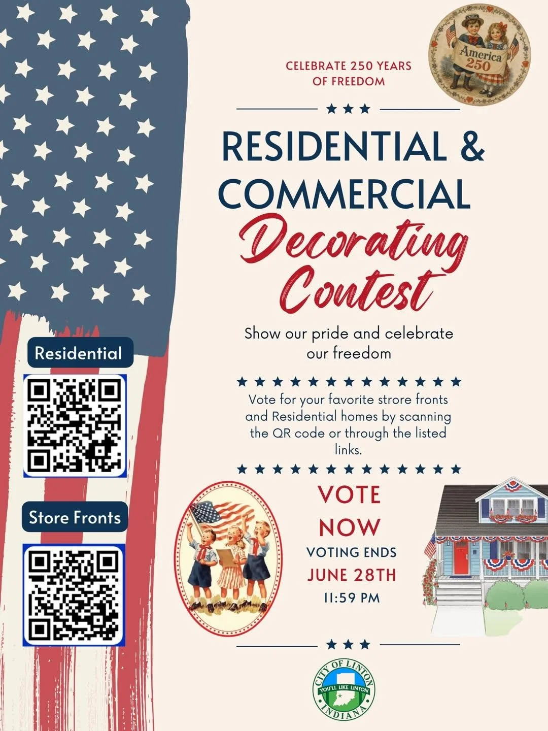 Voting now open in Linton's patriotic decorating contest