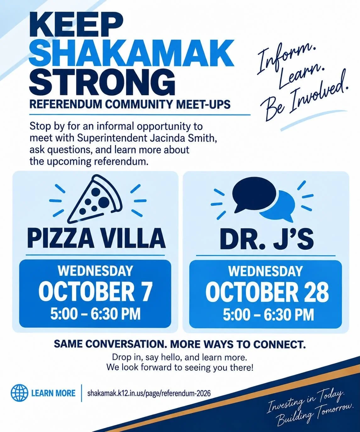 Shakamak referendum meet-ups offer informal opportunities to ask questions