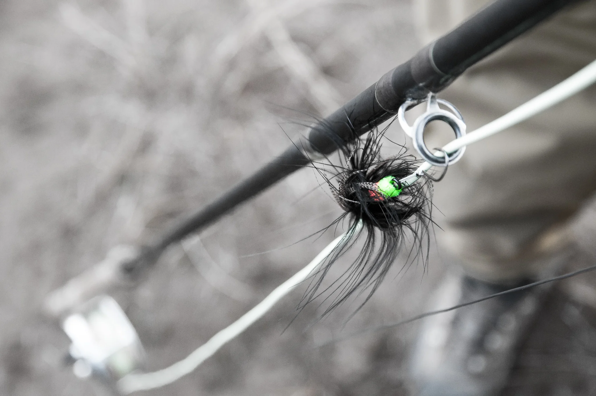 Spey rod and spey fly. photo Reid Curry.