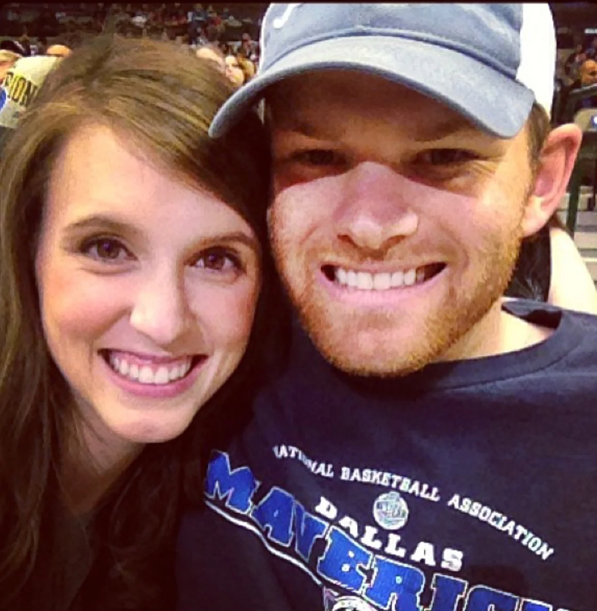 One of our early dates... Trey surprised me with Mavericks tickets!