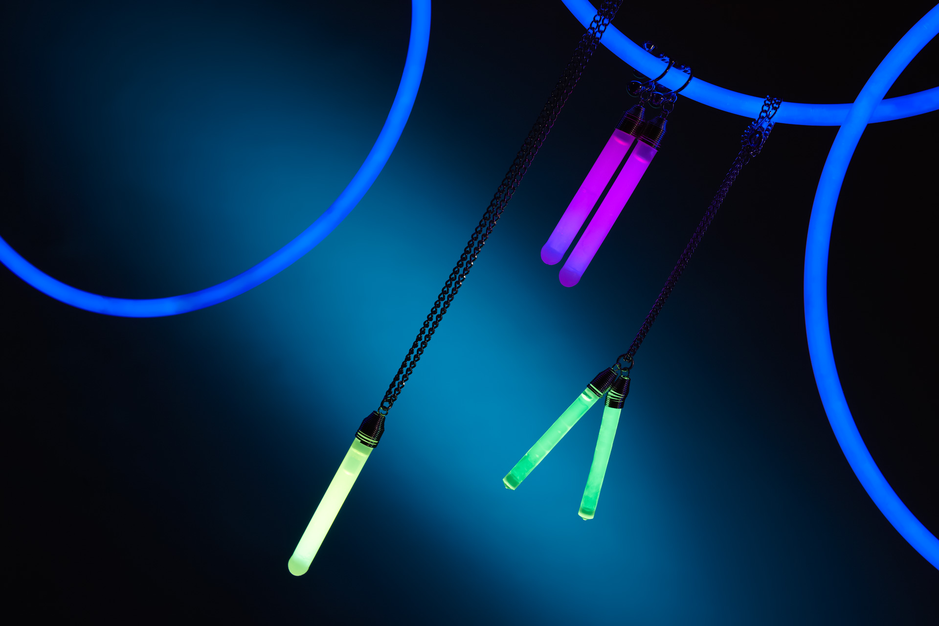 Product foto van assortiment glow sticks 