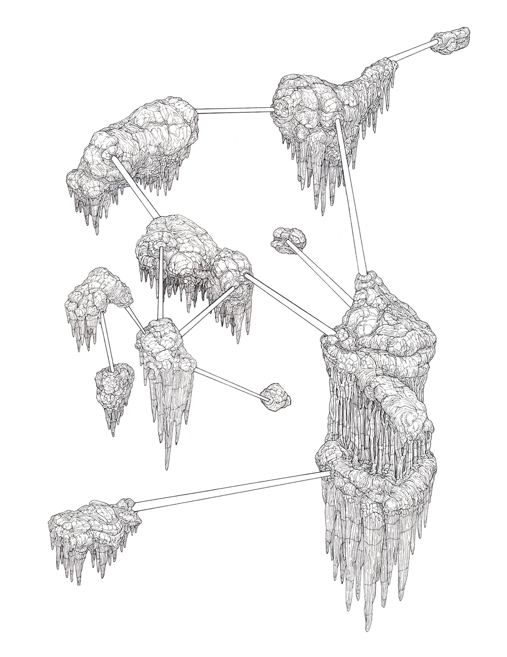 constellation 2 , ink on paper, 8.5in. x 11in., 2009