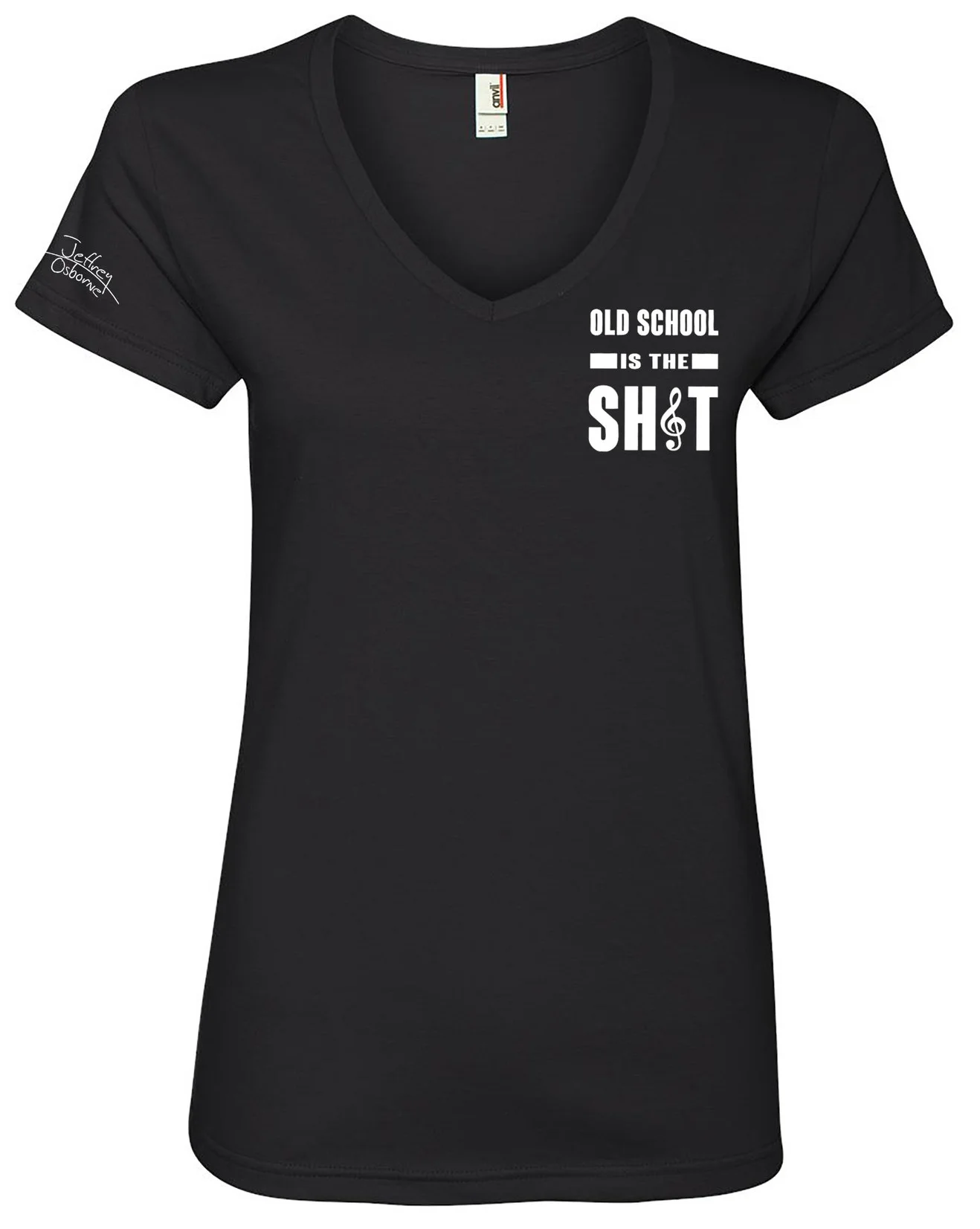 Jeffrey Osborne Old School (womens v-neck).jpg