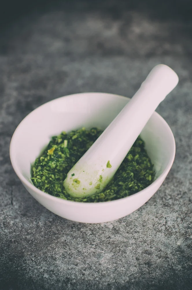 Kale, Parsley, and Basil Pesto