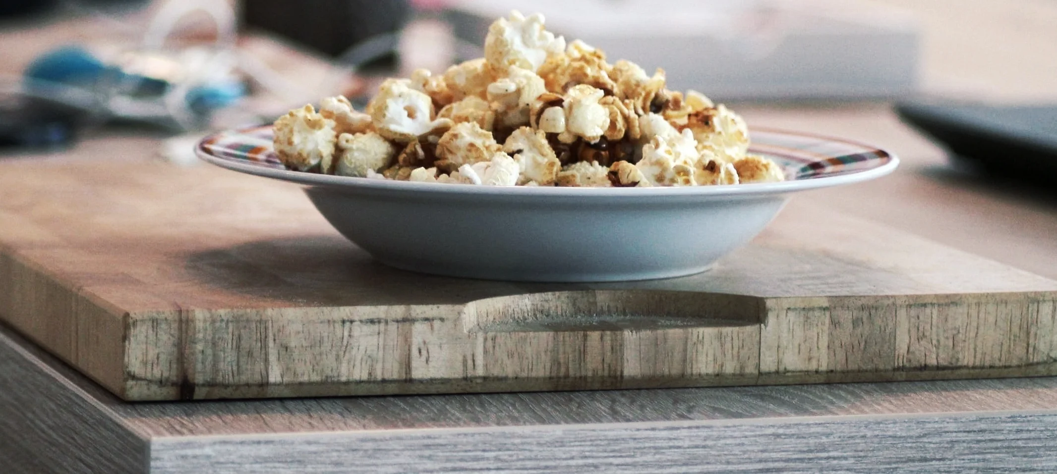 Smoked Party Mix with Garlic and Mustard