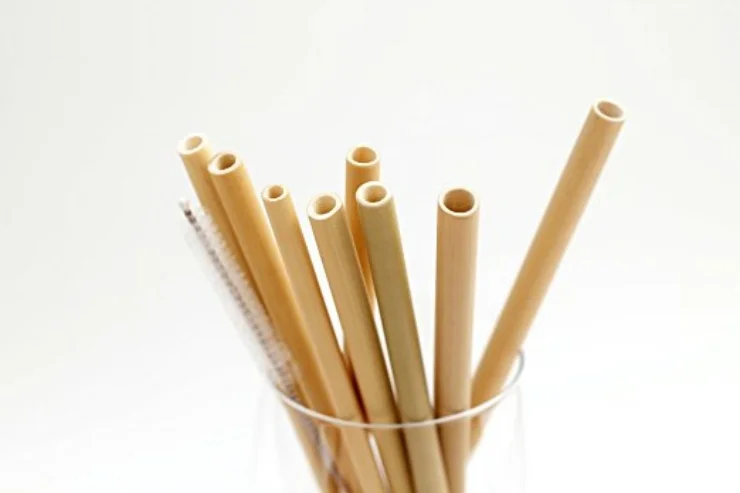 Reusable bamboo straws: Made from organic bamboo, these straws are washable, which makes them a reusable option. And when, after a lot of use, your bamboo straw starts to fray - which it will! - you can just compost it. Recommended Brands: Buluh , Bambu , Elemental Home Photo Credit: Buluh