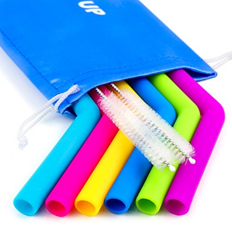 Tough silicone straws: Food grade silicone is being used to make straws that withstand rough treatment and all temperatures. These colorful, flexible straws are a particularly great option for kids, especially teething toddlers. Recommended Brands: GoSili , GreenPaxx , Softy Straws Photo Credit: Heap Home Products