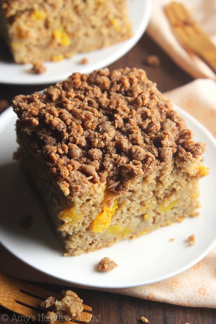 This coffee cake is the ultimate summer breakfast treat, especially fresh out of the oven. The top is irresistibly nutty and crumbly. All you need is a fresh ripe peach to fill in the tart center. Top it with vegan ice cream and you can serve it as dessert, too. Photo Source.