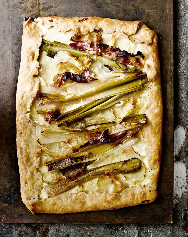 Roasted Leek and White Bean Galettes