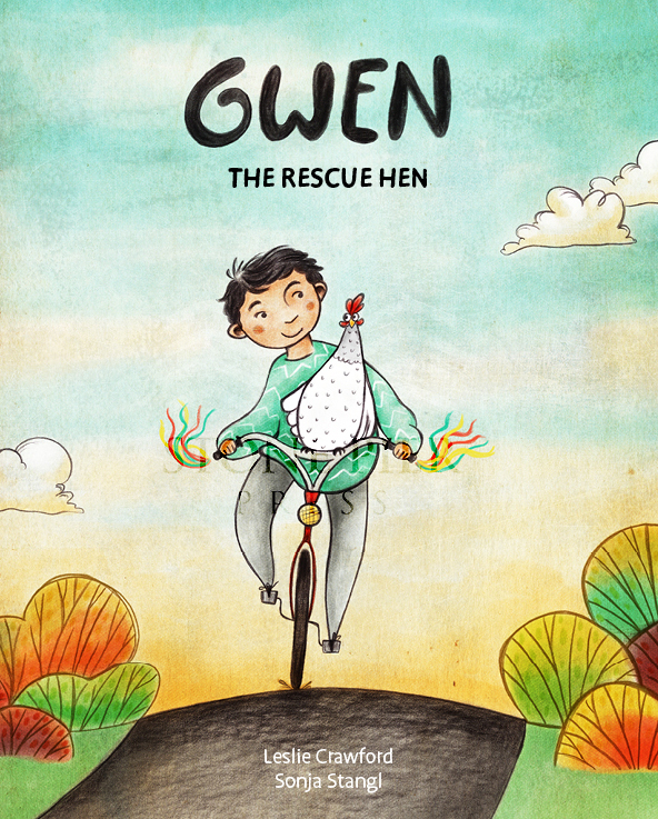 Leslie Crawford’s love for chickens led her to write, Gwen the Rescue Hen , on sale now .