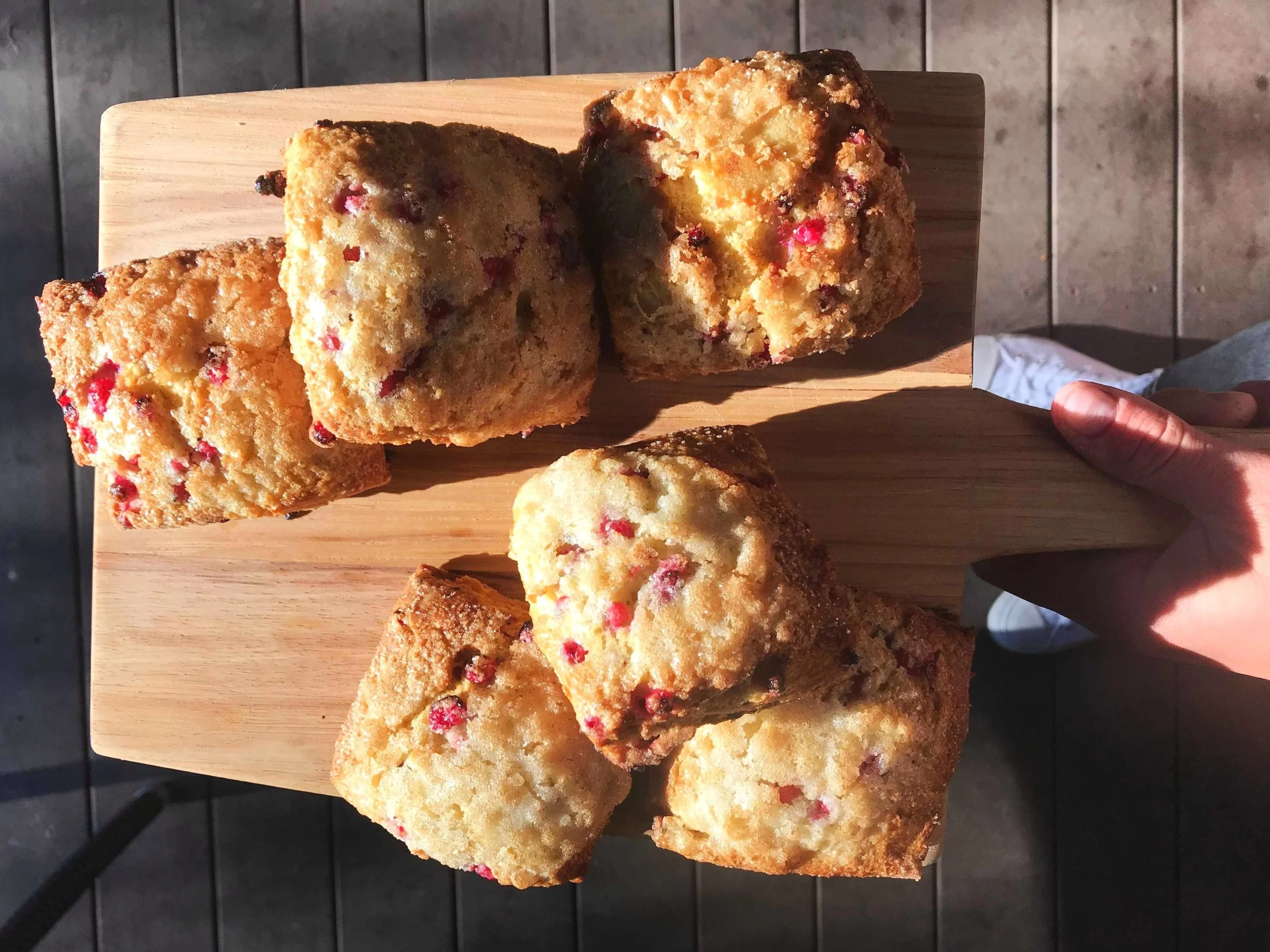 I like to think of recipes, like this classic scone, as a blank canvas for whatever perennial berries are currant-ly (hehe) in season. Keep this recipe in your back pocket when you come home with a few handfuls of foraged berries, or when you harvest some perennial veggies and herbs from your Climate Victory Garden .
