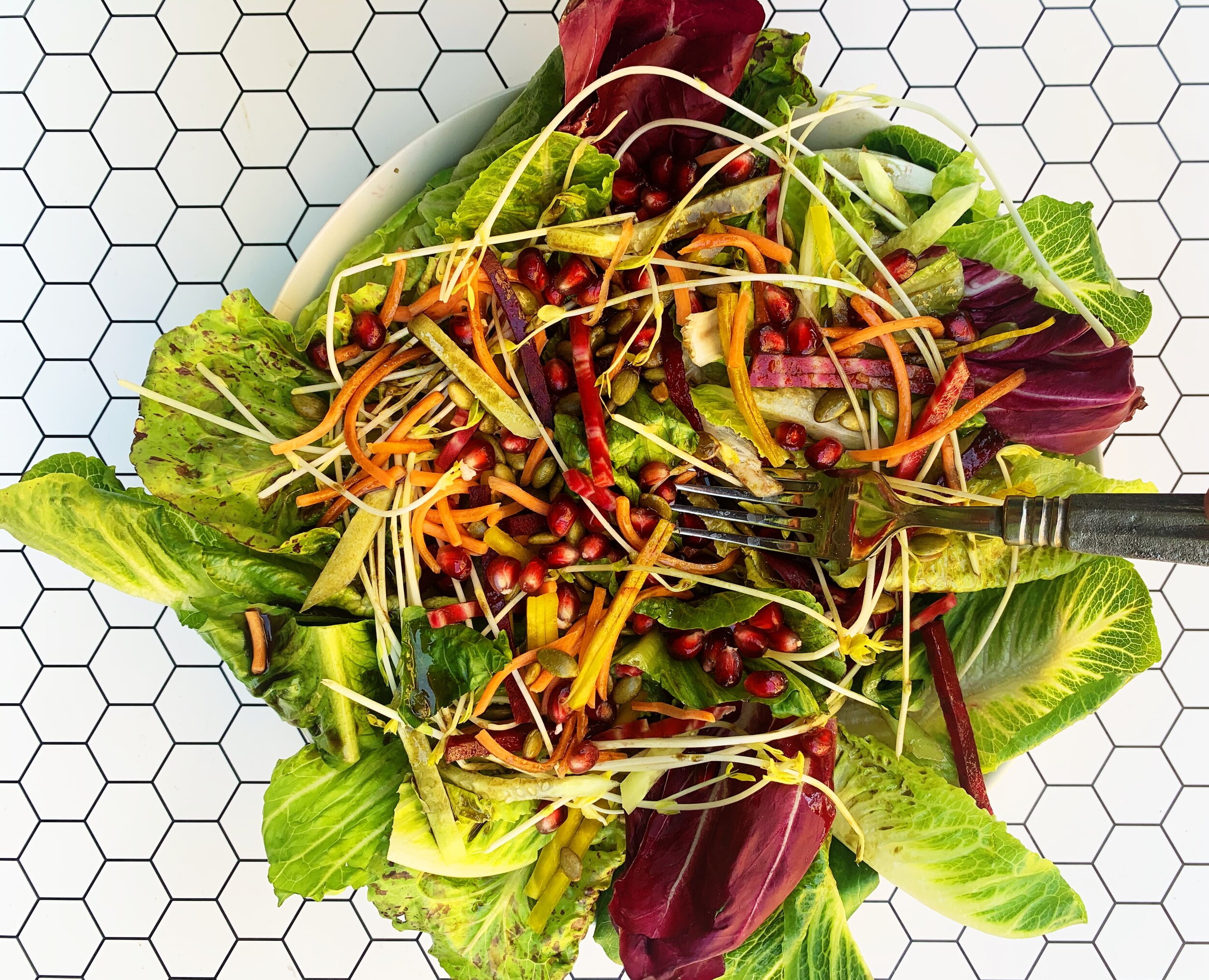Pomegranate and Beet Salad with Lemon Ginger Vinaigrette   