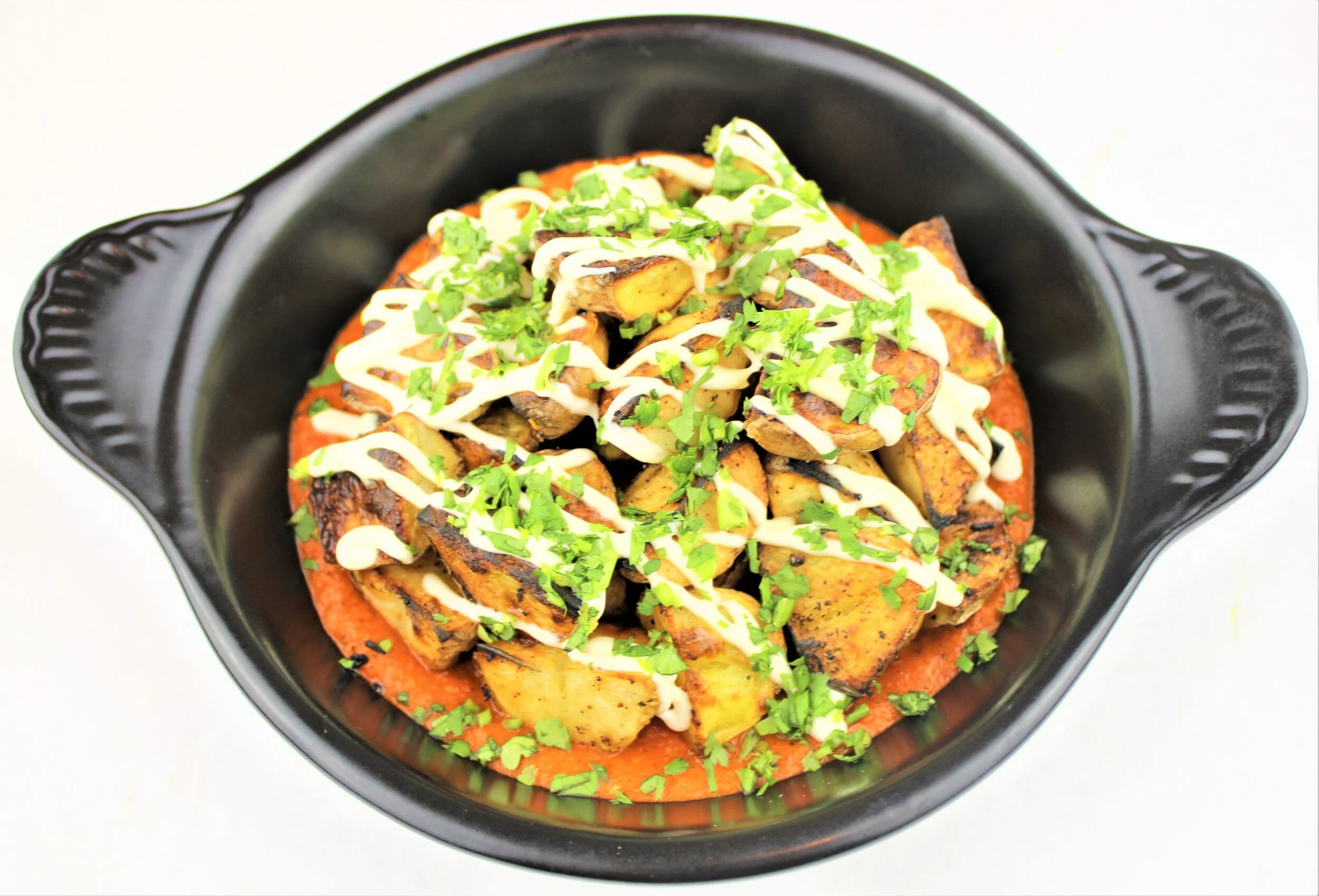  Spanish Patatas Bravas with Egg-Free Garlic Aioli 