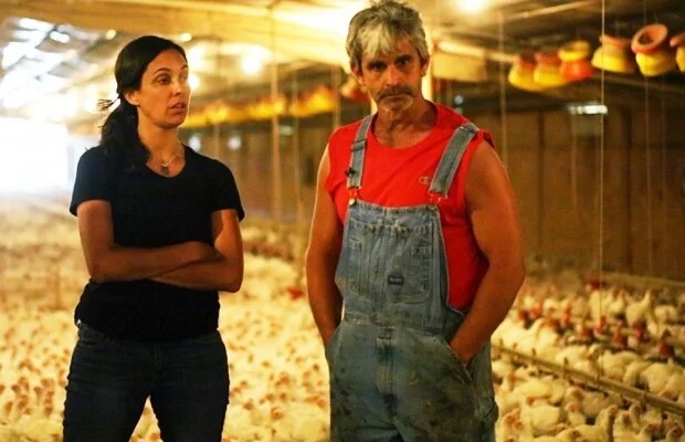 Craig Watts went public about the reality of contract farming after meeting Leah Garcés, the executive director of Mercy for Animals.  (Photo Source:  Wisconsin Public Radio )