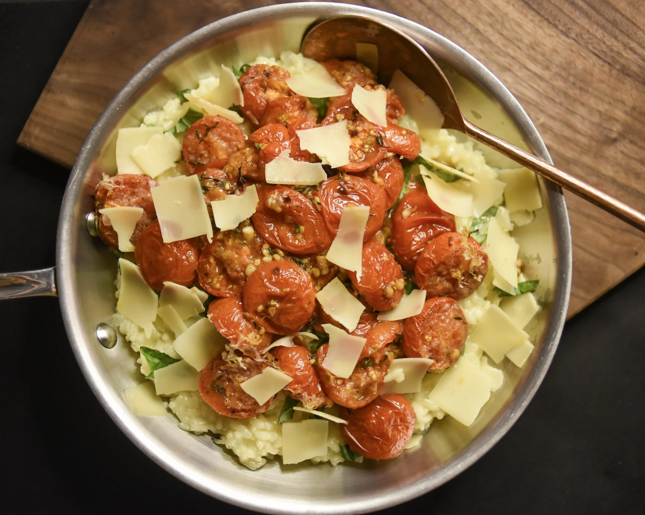 Roasted Tomato with Lemon Zest Risotto