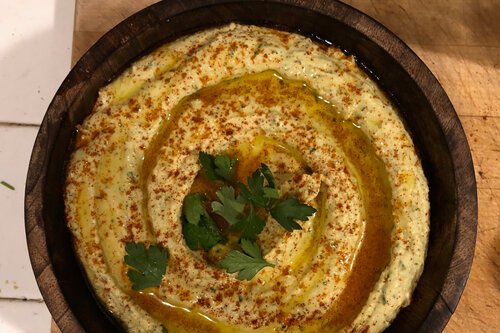 Chive and Parsley Hummus