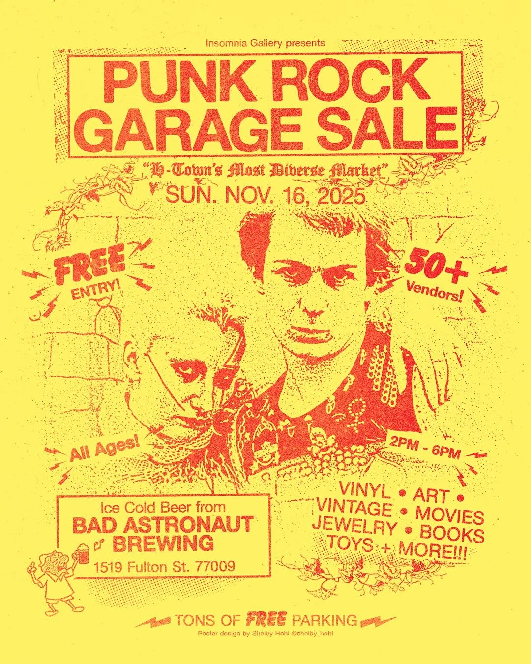 Punk Rock Garage Sale is about community- about supporting DIY and local and keeping the money and the love right here in H-Town. Hope to see you out there on the 16th!