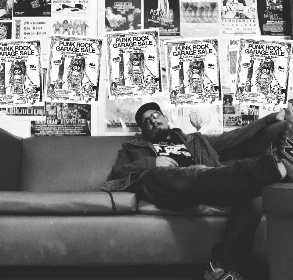 If that couch could talk&hellip;

Flashback to @waltersdowntown green room but you know it&rsquo;s relevant bc Punk Rock Garage Sale is THIS FRIDAY and it&rsquo;s going to be an absolute blast! 

Friday 7-11p at Bad Astronaut