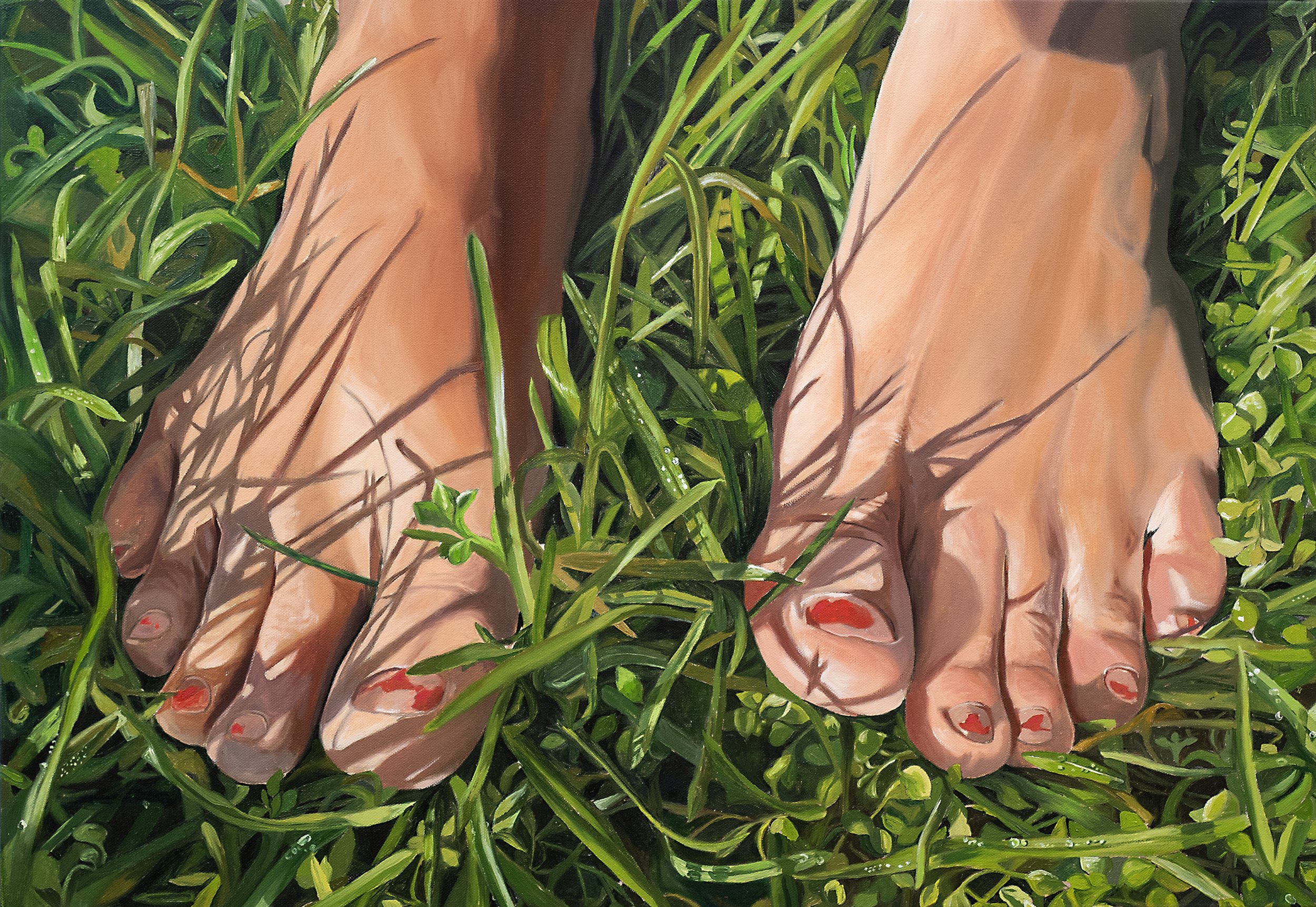 Fawn Rogers - The grass the grass, 2023. oil on canvas. (18.75 x 26.5 x 1 in) ROGERS072 .jpg