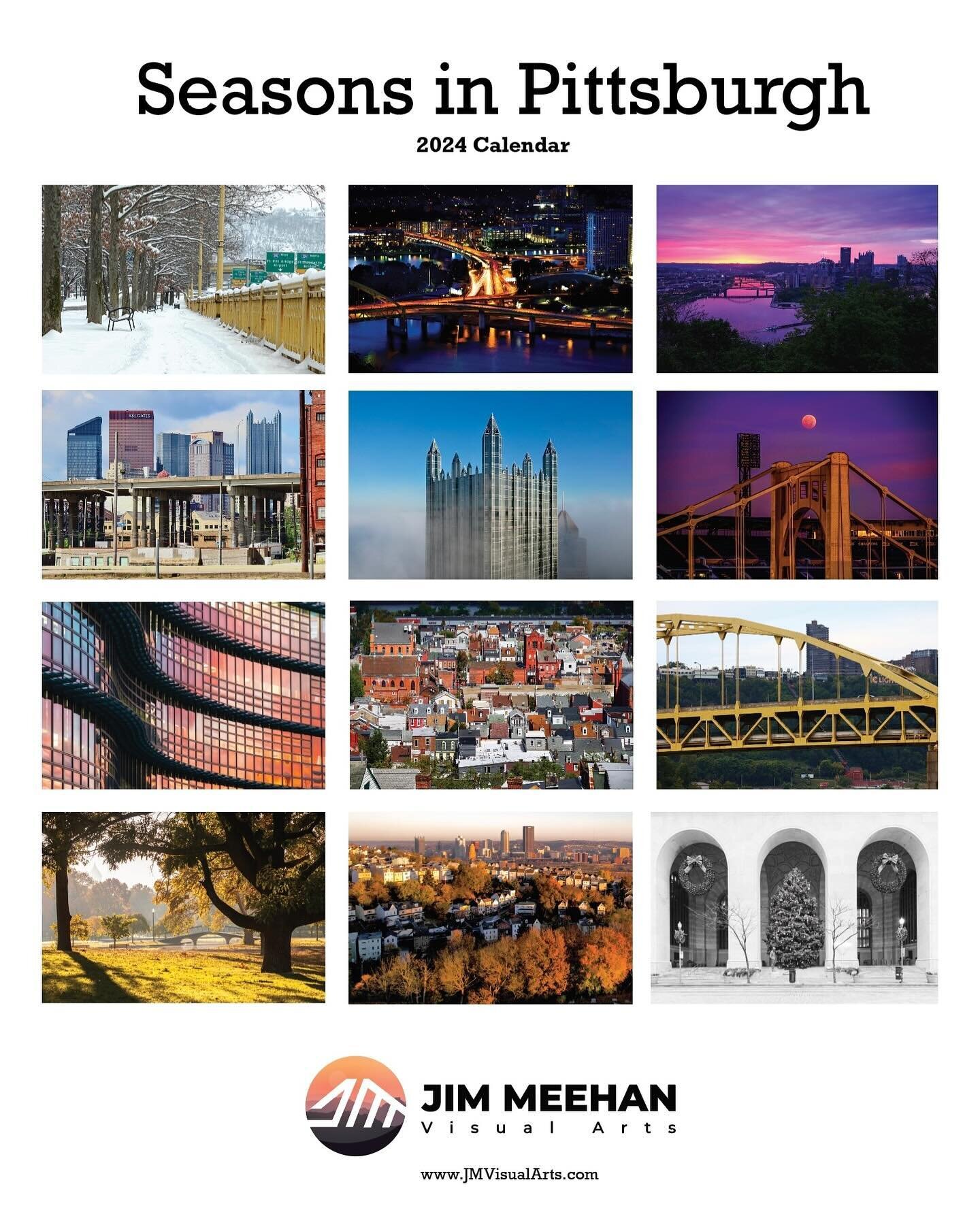 My 2024 Calendar &ldquo;Seasons in Pittsburgh&rdquo; is now available in limited quantities. Cost is $30 + shipping. For those that would like to purchase, please visit the link in my bio. 
Thanks.
-Jim