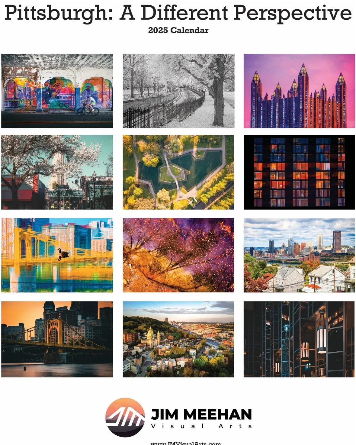 2025 Calendar is now available on my website and Etsy shop. The calendar features 12 images captured in Pittsburgh and the surround areas that offer a bit of a different view. 

The theme complements the Exhibition &ldquo;A Different Perspective&rdqu