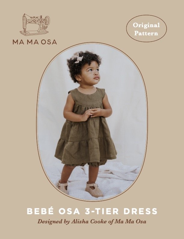 Natasha PDF dress sewing pattern for girls, baby, toddler, infant.