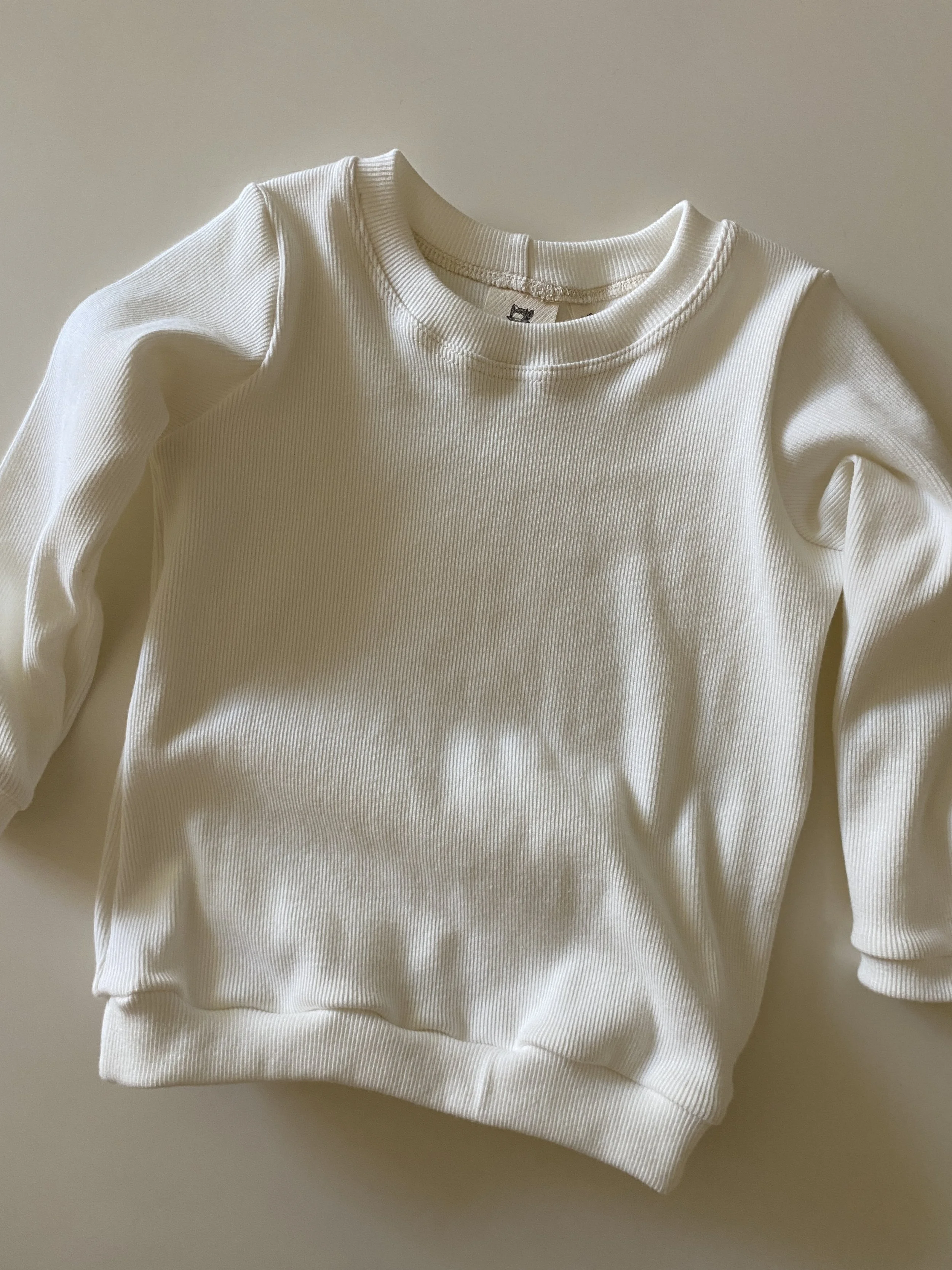 Cozy Oversized Long Sleeve Shirt in Ivory