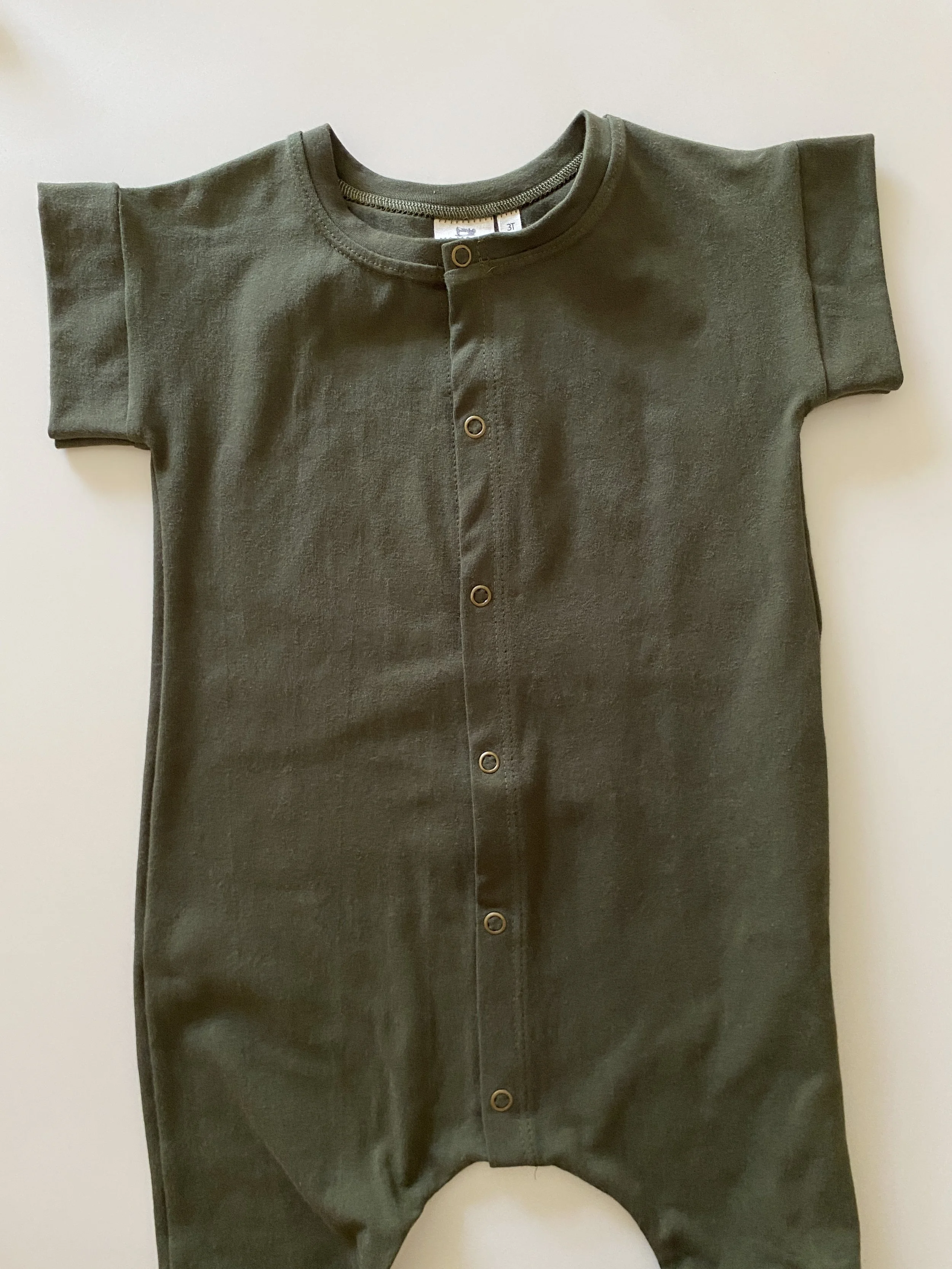 Short Sleeve Snap Front Jumper