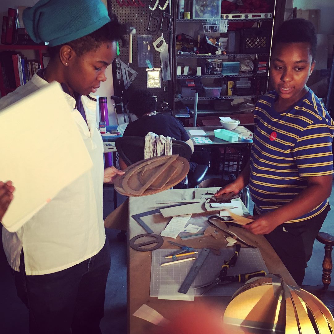Sneak peek behind the scenes of the production of “Inherit Light: An Evolutionary Practice of Love Consciousness” featuring artist @sangodarejroxwallace & curator @courtneyreideaton & production assistant @tierrakeyiona