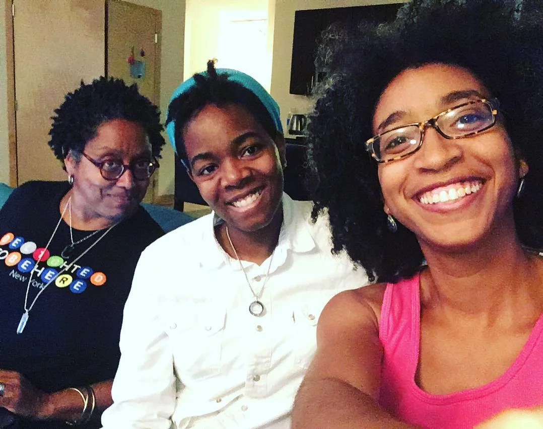 We are so happy that our cherished community mama, beloved queen fairy emeritus, genius curator @courtneyreideaton is here with us this week! Her experience with moving from concept to installation is priceless. #inheritlight #fam #blackcenter (alexispauline)
