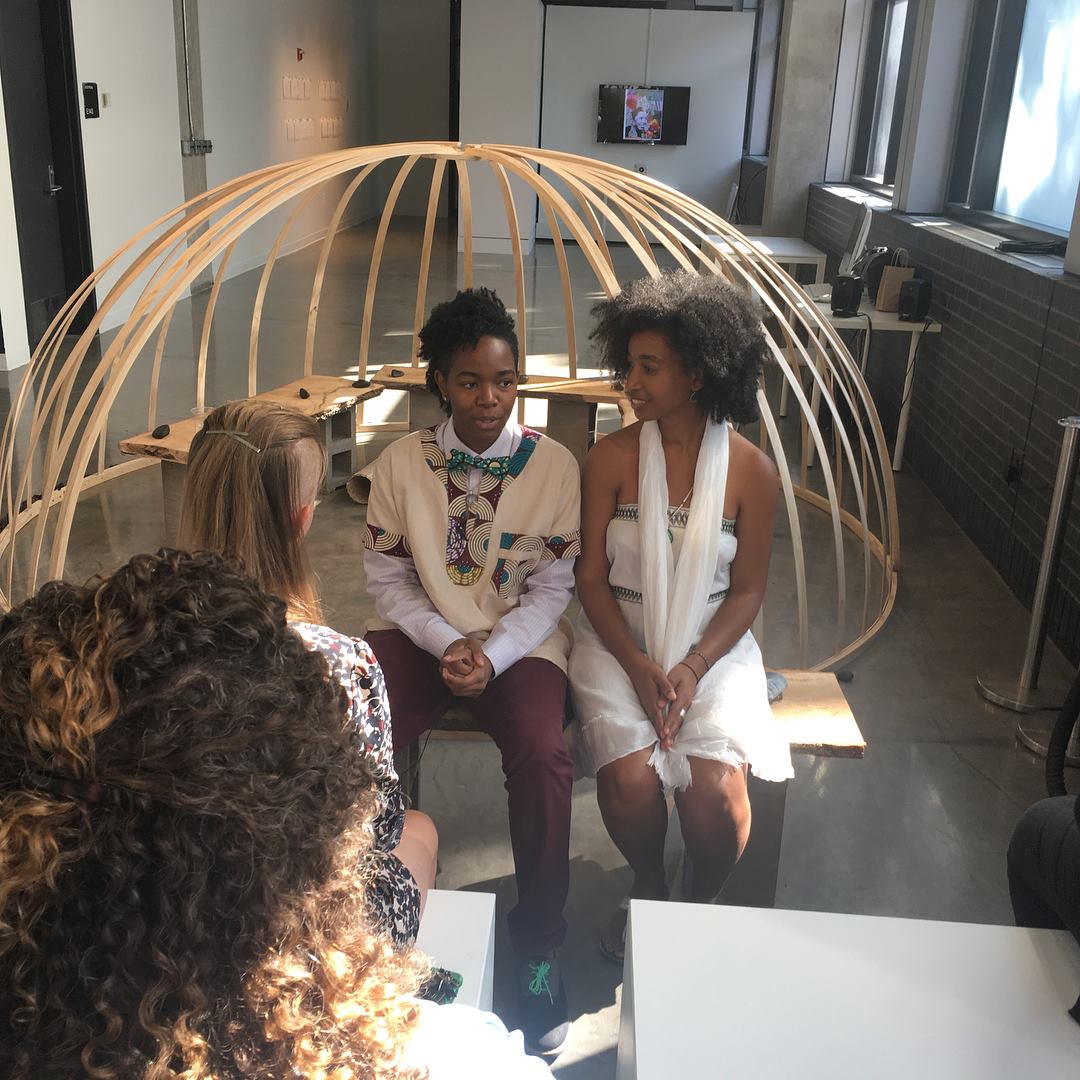 Yesterday’s Inherit Light Prayer Meeting was beautiful! @sangodarejroxwallace preached “What if God is Love?” with wisdom from June Jordan, Audre Lorde, Luther Vandross and even Dolly Parton y’all! And we learned and practiced an intentional prayer form to bring more acceptance and rest into our lives. 💜💜💜💜💜 @ Regis Center for Art (alexispauline)