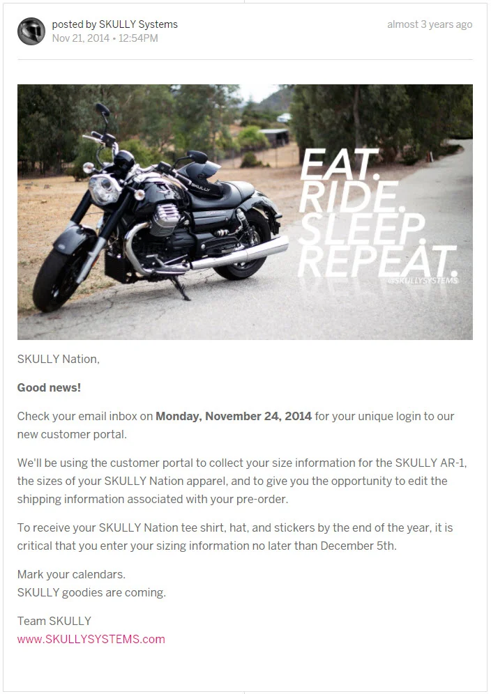 Graphic design, copywriting, and regular customer updates via Indiegogo and email marketing.