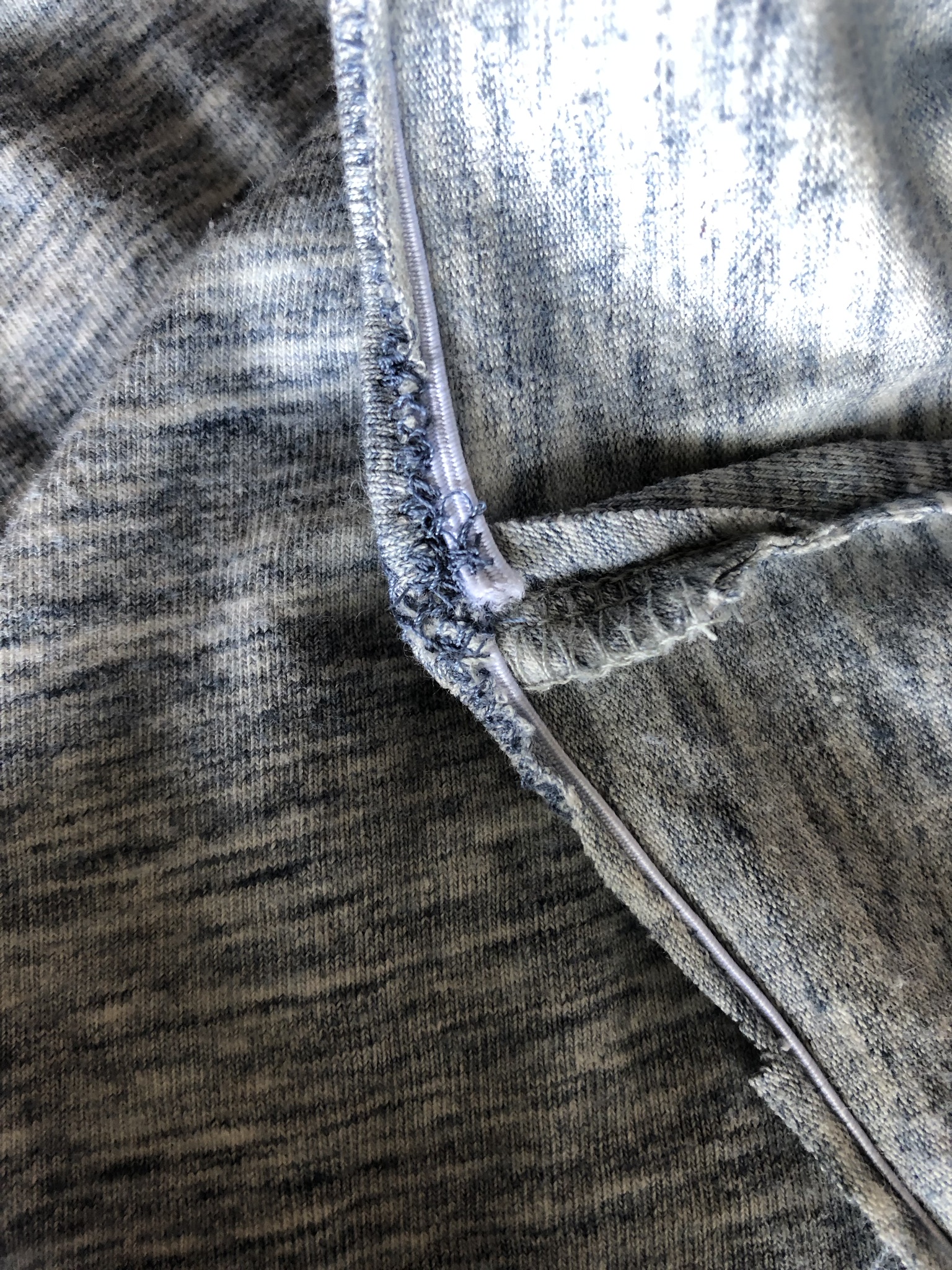 A little bit of messy stitching, but it's not going to be visible in the end product. If your sewing skills are rusty, or you're new at this don't let this keep you from trying this project - it's really easy and forgiving if you make a few mistakes!