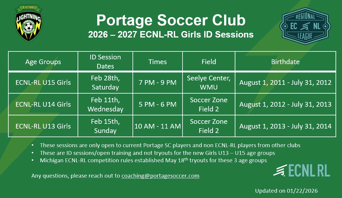 Girls ECNL-RL Tryout Schedule 2
