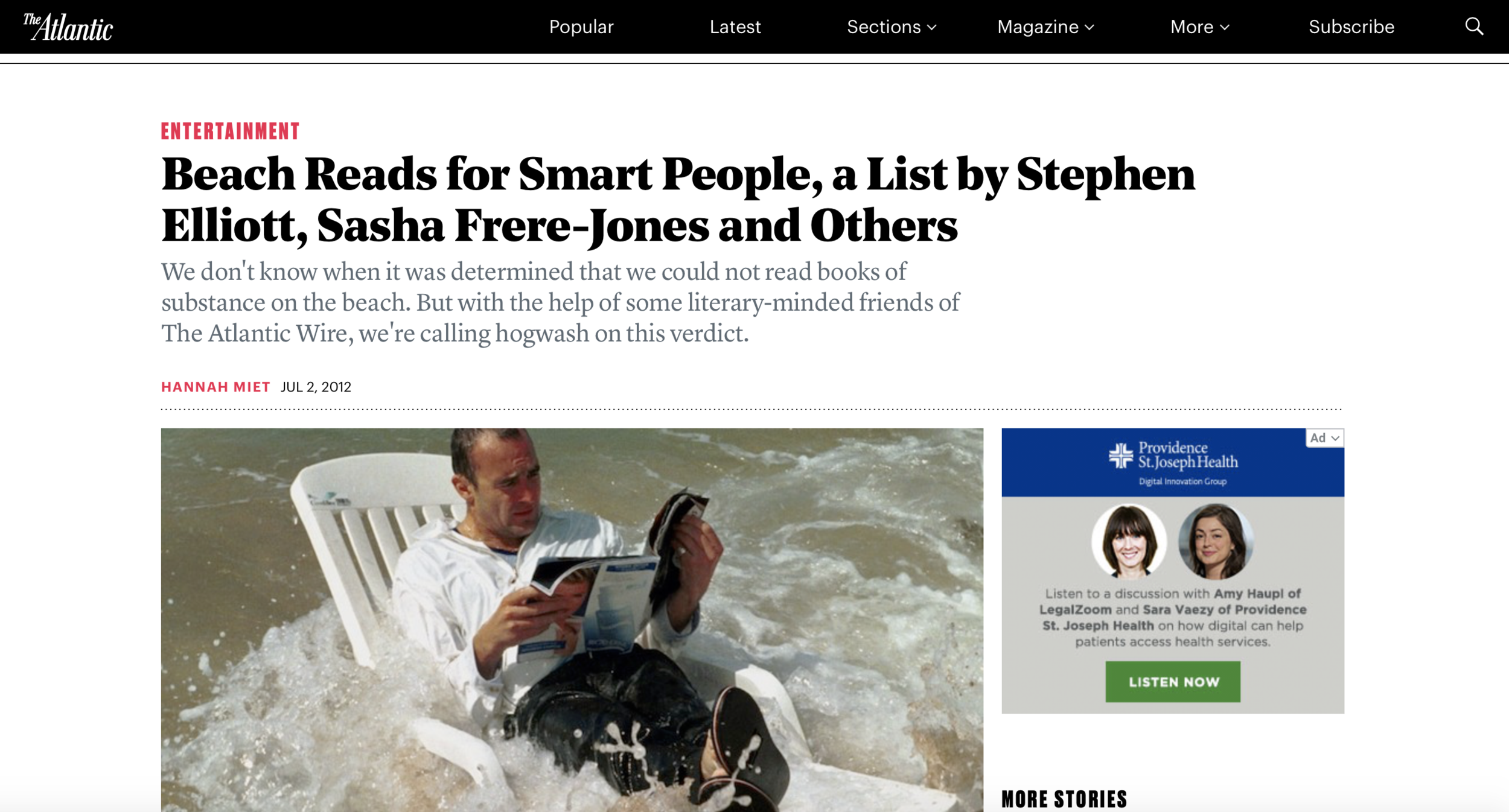https://www.theatlantic.com/entertainment/archive/2012/07/beach-reads-smart-people-list-stephen-elliott-sasha-frere-jones-and-others/326306/