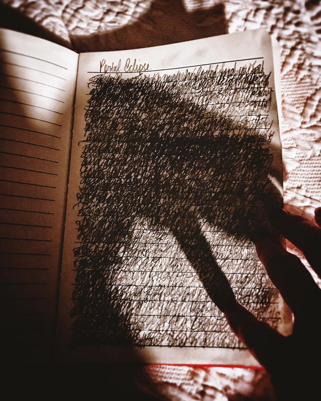 The original page from the journal made on the portal eclipse.