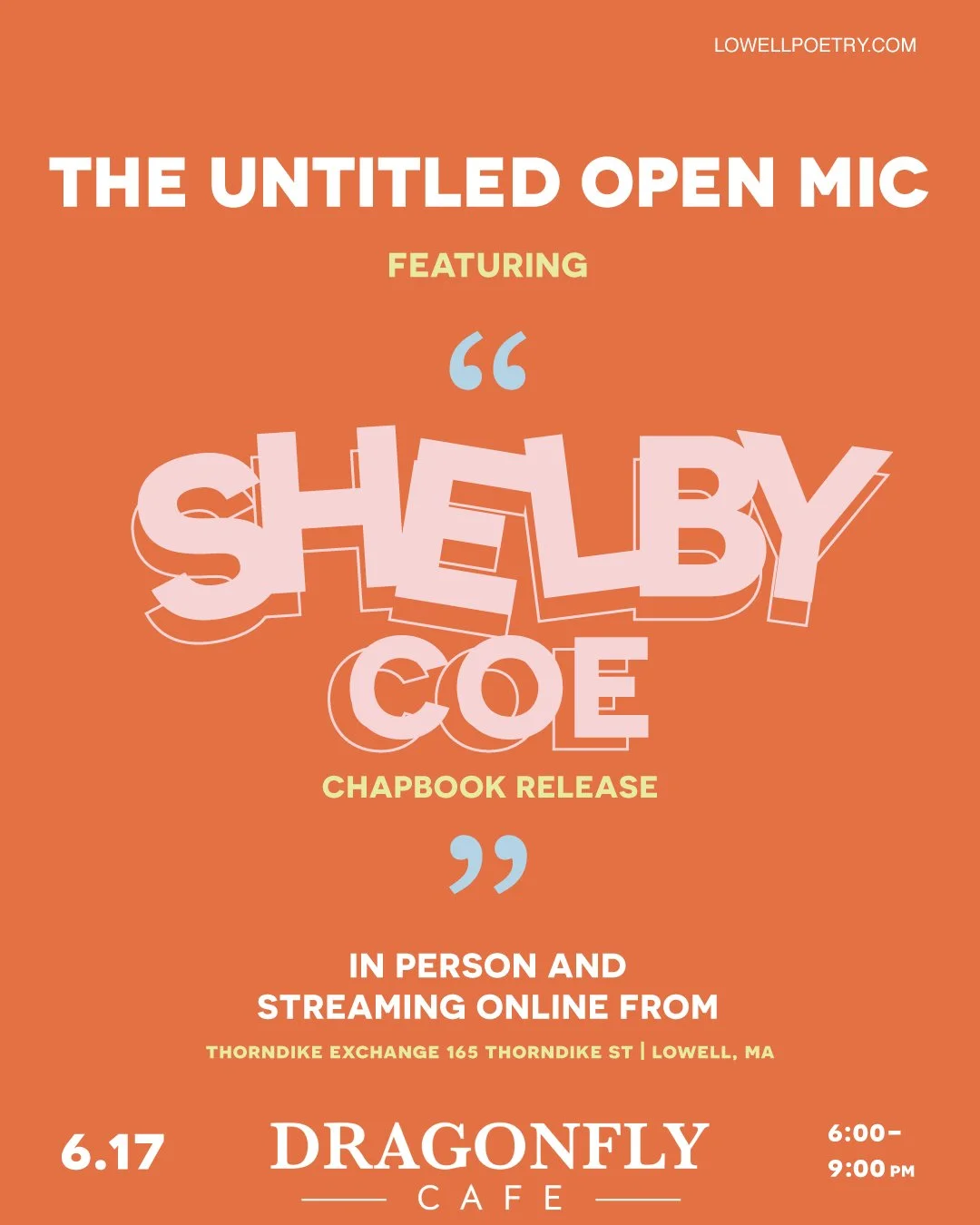 June Untitled Open Mic featuring Shelby Coe