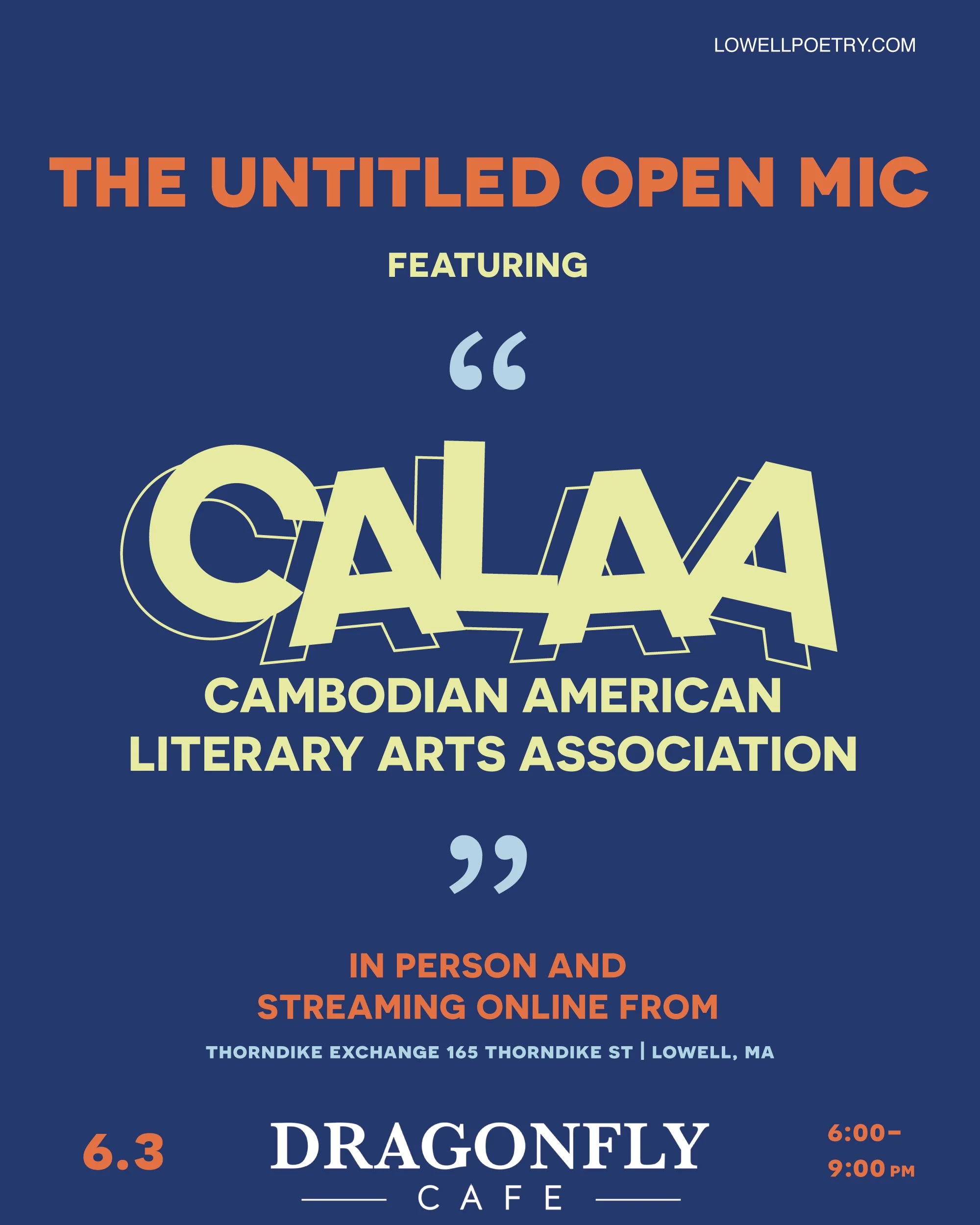 June 2026 Untitled Open Mic featuring CALAA Showcase