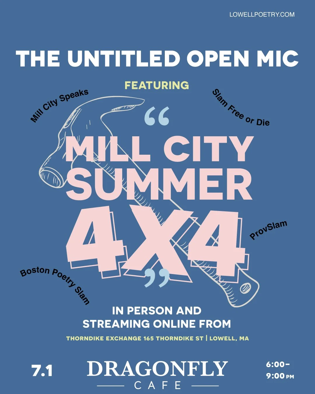 July 2026 Untitled Open Mic and Mill City Summer 4x4