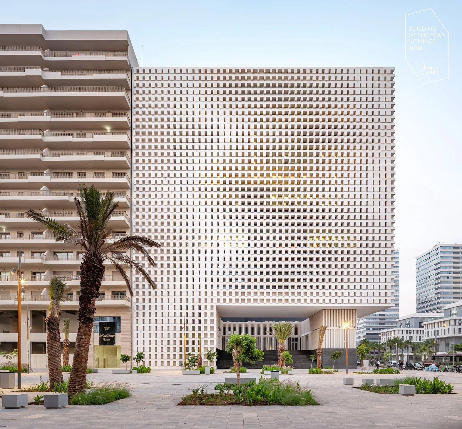 Archdaily Awards.2026 | The Casablanca Finance City Cube is one of the nominees for the ArchDaily 2026 Building of the Year Awards! Support us and vote for our project.
