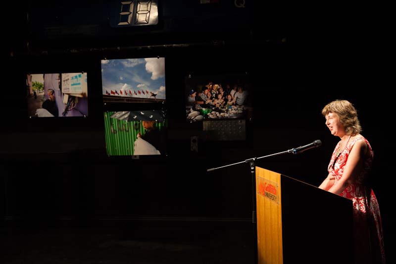 Jane Sloane at the launch of FRAME, 27 November, Griffith Film School