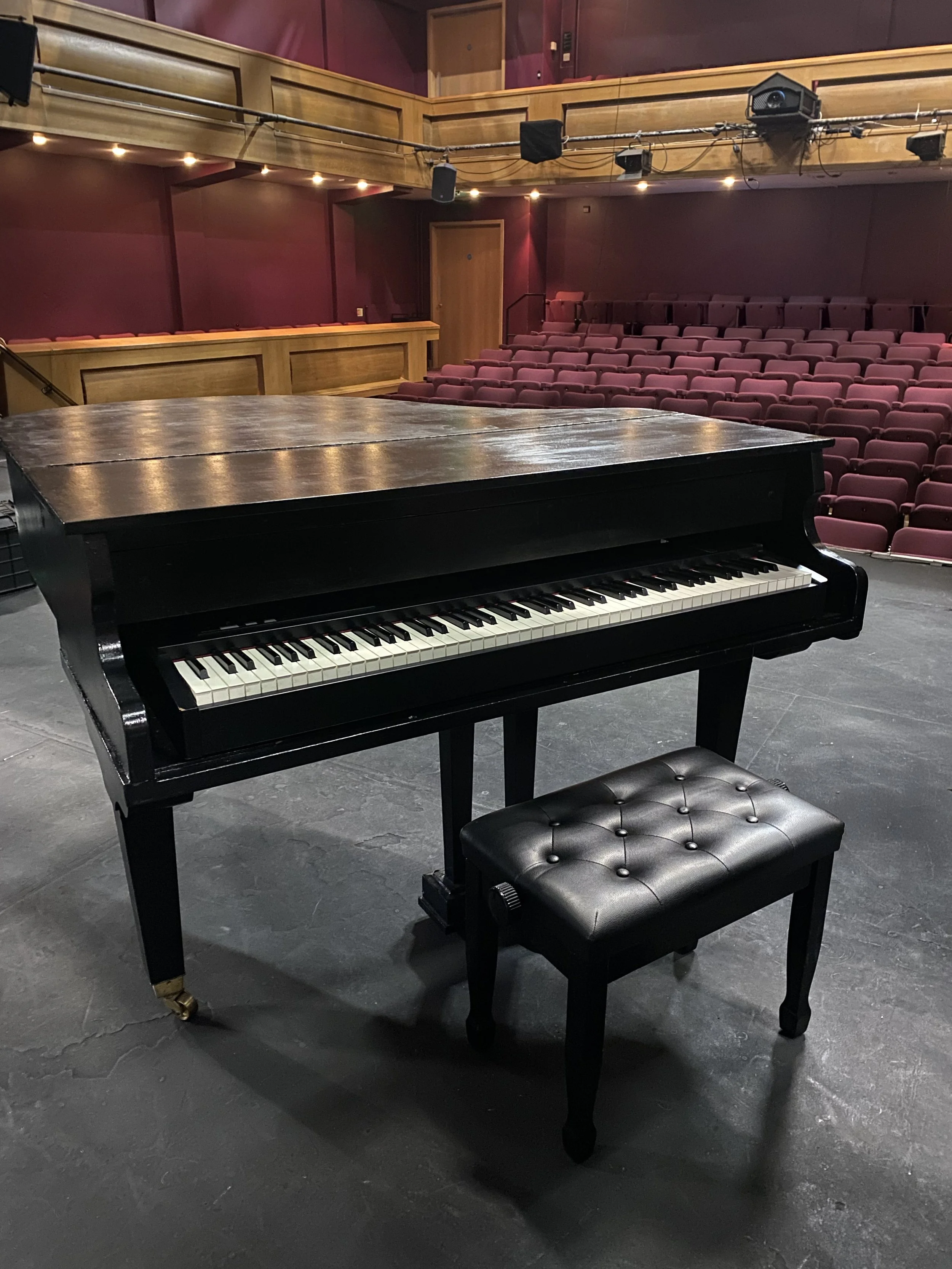 Baby grand piano shell hire