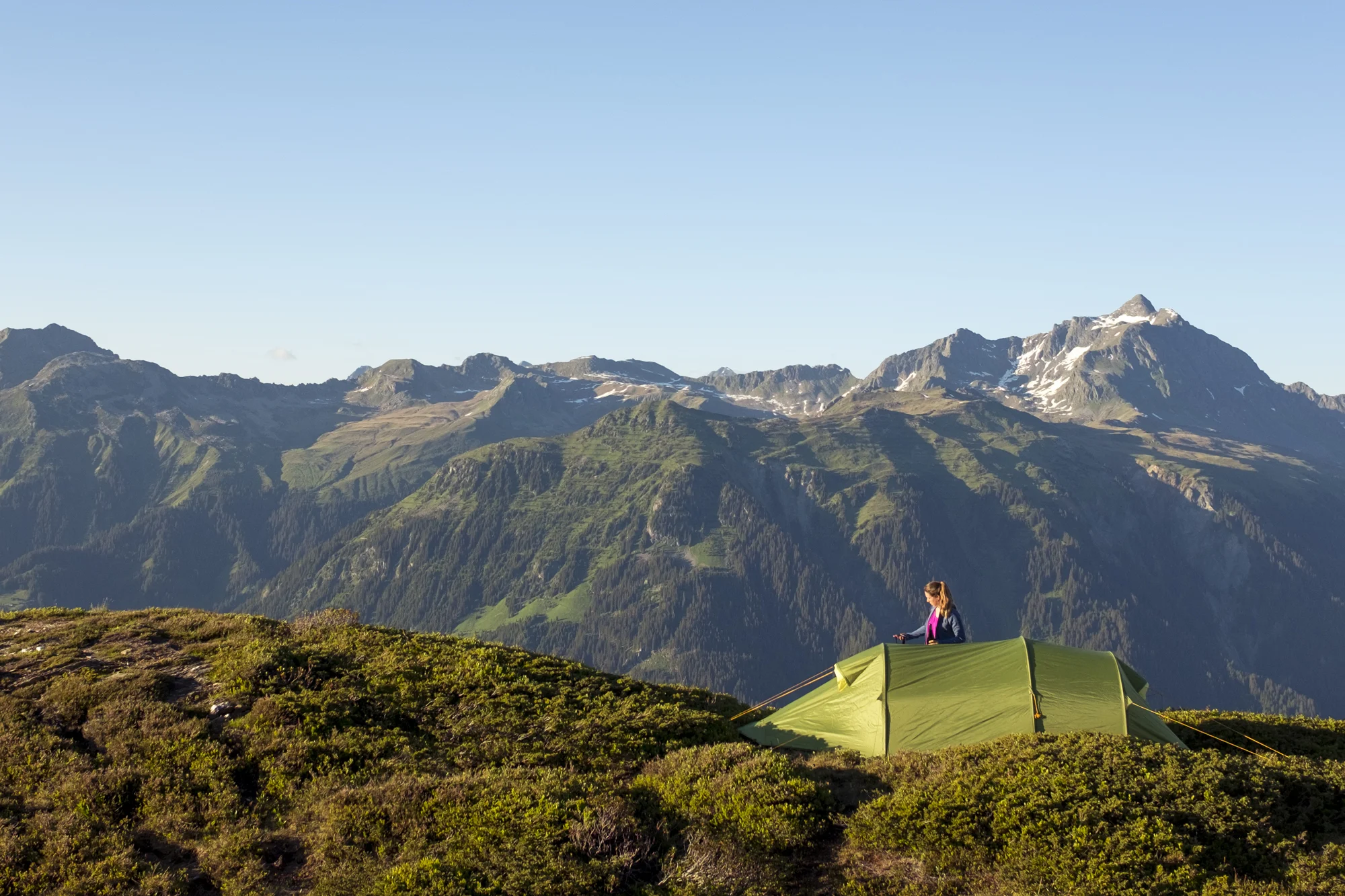 Camping on a ridge