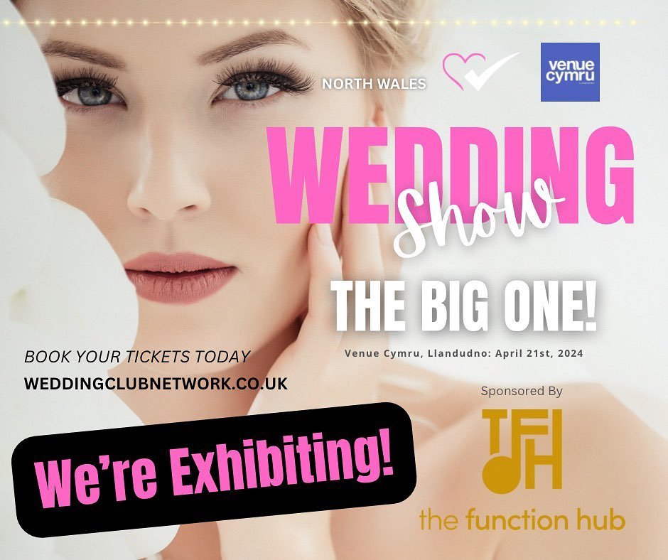 One week to go! 👀 Wythnos i fynd! 

21st April 📍Venue Cymru, Llandudno 🏴󠁧󠁢󠁷󠁬󠁳󠁿
Book your tickets now to THE BIG ONE 🤩💕💍
The biggest Wedding Show in North Wales 👫👭👬
Tickets 👉 weddingclubnetwork.co.uk
Sponsored by The Function Hub 🎶

@