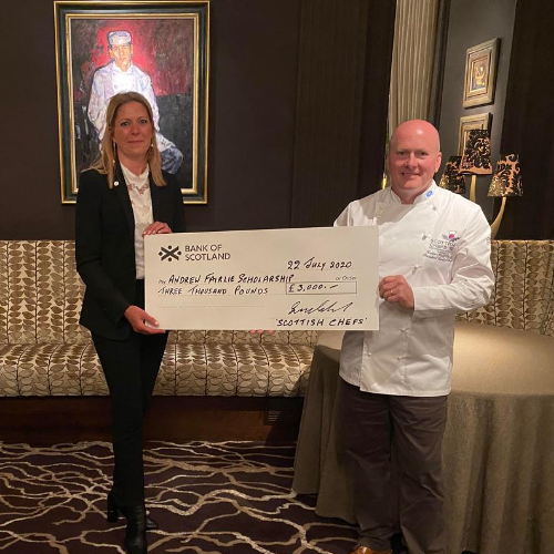 Scottish Chefs donation to Andrew Fairlie Scholarship