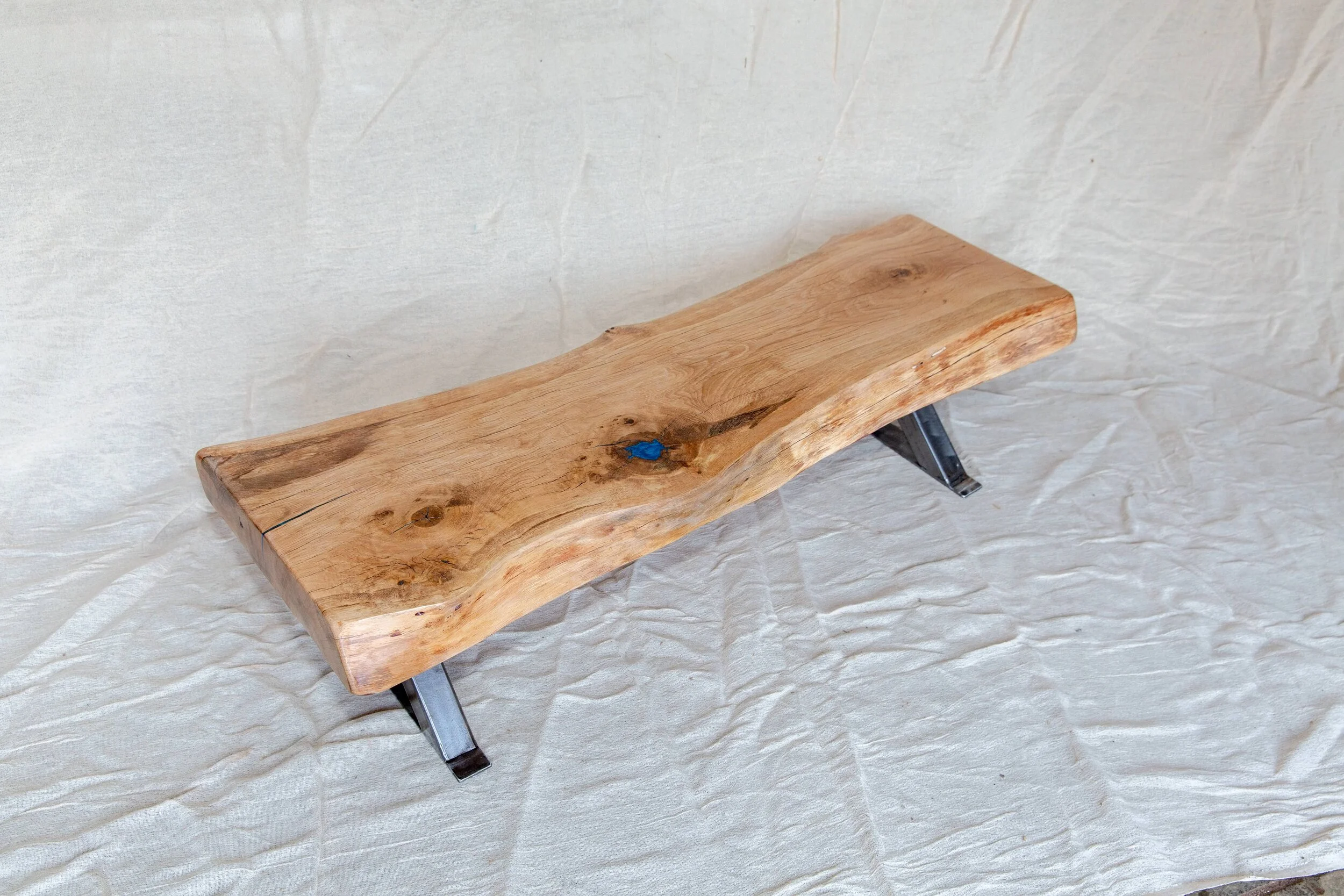 Live Edge Oak Table with Epoxy