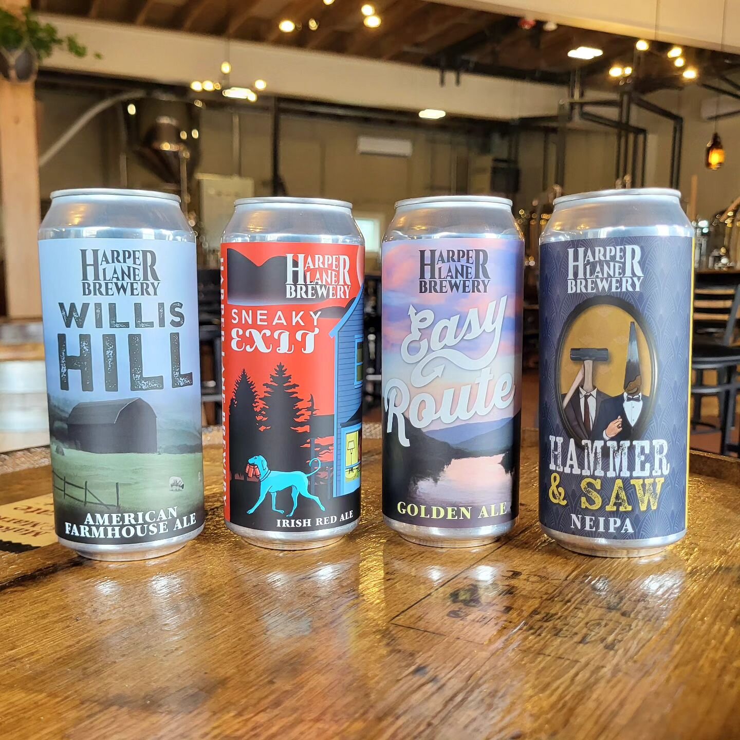 The sun is out!! Which makes us another beautiful day to have a beer! Taproom is open from 12- 10pm today.

We are closed tomorrow for Easter but we have these four styles to go in cans! We also have growler fills of any style you would like on tap!
