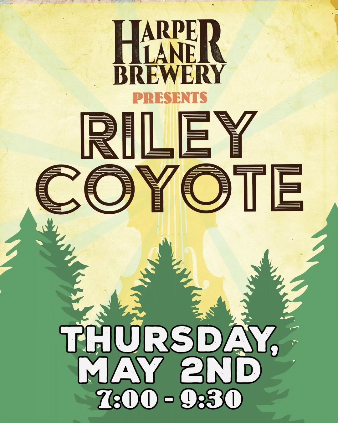 Let's think about Thursday night instead of how it's sunday night... 

First live band at the taproom this Thursday!!! Our friends Riley Coyote will be playing! Save the date!

#savethedate #rileycoyote #harperlanebrewery
#livemusic #taproom #middleb