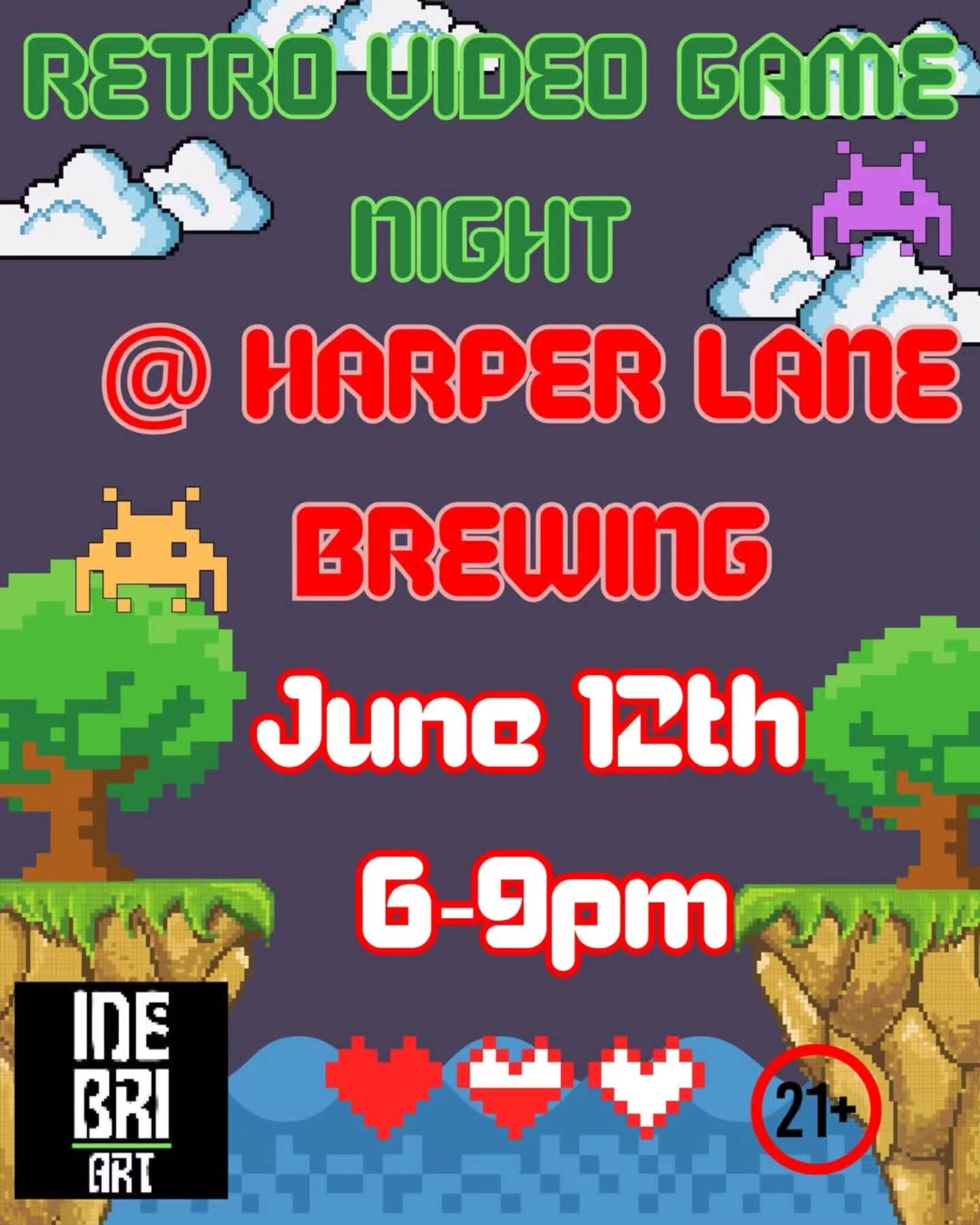 Tomorrow Night!! Retro Video Game night is back at Harper Lane!

@inebriart6 sets up a bunch of tv's, all with different game systems attached. They give you a bunch of game options to pick from too!! Starts at 6pm!

Atari! Nintendo! Super Nintendo! 